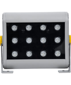 GloboStar® FLOOD-HENA 90641 Προβολέας Wall Washer για Φωτισμό Κτιρίων LED 24W 2400lm 30° DC 24V Αδιάβροχο IP65 Μ22.5 x Π6 x Υ16.5cm Πολύχρωμο RGB DMX512 – Ασημί – 3 Years Warranty