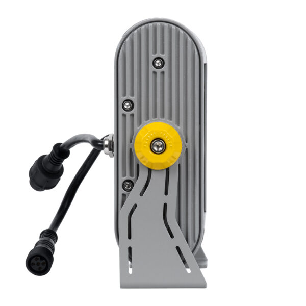 GloboStar® FLOOD-HENA 90641 Προβολέας Wall Washer για Φωτισμό Κτιρίων LED 24W 2400lm 30° DC 24V Αδιάβροχο IP65 Μ22.5 x Π6 x Υ16.5cm Πολύχρωμο RGB DMX512 – Ασημί – 3 Years Warranty