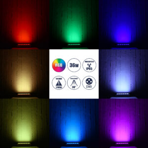 GloboStar® FLOOD-HENA 90642 Προβολέας Wall Washer για Φωτισμό Κτιρίων LED 36W 3600lm 30° DC 24V Αδιάβροχο IP65 Μ30 x Π6 x Υ17cm Πολύχρωμο RGB DMX512 – Ασημί – 3 Years Warranty