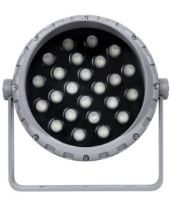 GloboStar® FLOOD-MENA 90644 Προβολέας Wall Washer με Αντιθαμβωτική Γρίλια για Φωτισμό Κτιρίων LED 24W 2160lm 30° AC 220-240V Αδιάβροχο IP65 Φ23 x Υ18cm Θερμό Λευκό 3000K – Ασημί – 3 Years Warranty