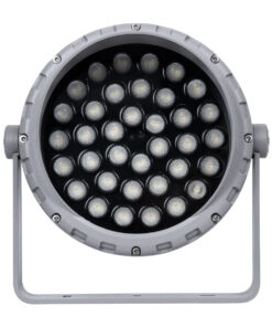 GloboStar® FLOOD-MENA 90645 Προβολέας Wall Washer με Αντιθαμβωτική Γρίλια για Φωτισμό Κτιρίων LED 36W 3240lm 30° AC 220-240V Αδιάβροχο IP65 Φ23 x Υ18cm Θερμό Λευκό 3000K – Ασημί – 3 Years Warranty