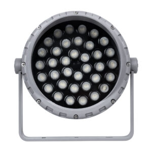 GloboStar® FLOOD-MENA 90645 Προβολέας Wall Washer με Αντιθαμβωτική Γρίλια για Φωτισμό Κτιρίων LED 36W 3240lm 30° AC 220-240V Αδιάβροχο IP65 Φ23 x Υ18cm Θερμό Λευκό 3000K – Ασημί – 3 Years Warranty