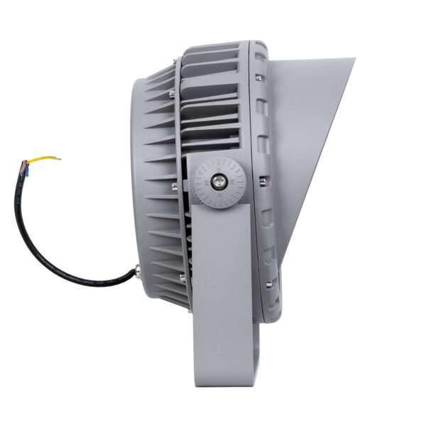 GloboStar® FLOOD-MENA 90646 Προβολέας Wall Washer με Αντιθαμβωτική Γρίλια για Φωτισμό Κτιρίων LED 48W 4320lm 30° AC 220-240V Αδιάβροχο IP65 Φ25 x Υ18cm Θερμό Λευκό 3000K – Ασημί – 3 Years Warranty