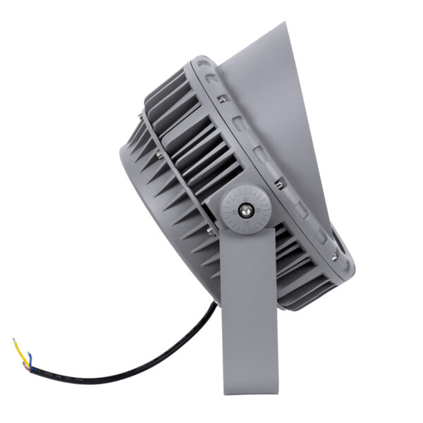 GloboStar® FLOOD-MENA 90646 Προβολέας Wall Washer με Αντιθαμβωτική Γρίλια για Φωτισμό Κτιρίων LED 48W 4320lm 30° AC 220-240V Αδιάβροχο IP65 Φ25 x Υ18cm Θερμό Λευκό 3000K – Ασημί – 3 Years Warranty