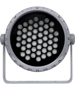 GloboStar® FLOOD-MENA 90646 Προβολέας Wall Washer με Αντιθαμβωτική Γρίλια για Φωτισμό Κτιρίων LED 48W 4320lm 30° AC 220-240V Αδιάβροχο IP65 Φ25 x Υ18cm Θερμό Λευκό 3000K – Ασημί – 3 Years Warranty