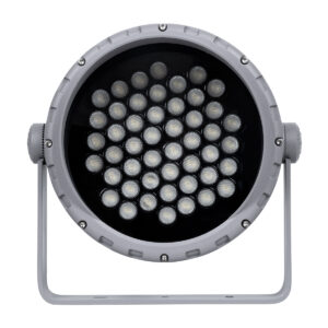 GloboStar® FLOOD-MENA 90646 Προβολέας Wall Washer με Αντιθαμβωτική Γρίλια για Φωτισμό Κτιρίων LED 48W 4320lm 30° AC 220-240V Αδιάβροχο IP65 Φ25 x Υ18cm Θερμό Λευκό 3000K – Ασημί – 3 Years Warranty