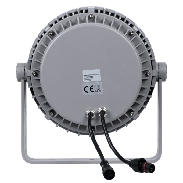 GloboStar® FLOOD-MENA 90646 Προβολέας Wall Washer με Αντιθαμβωτική Γρίλια για Φωτισμό Κτιρίων LED 48W 4320lm 30° AC 220-240V Αδιάβροχο IP65 Φ25 x Υ18cm Θερμό Λευκό 3000K – Ασημί – 3 Years Warranty