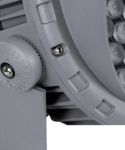 GloboStar® FLOOD-MENA 90646 Προβολέας Wall Washer με Αντιθαμβωτική Γρίλια για Φωτισμό Κτιρίων LED 48W 4320lm 30° AC 220-240V Αδιάβροχο IP65 Φ25 x Υ18cm Θερμό Λευκό 3000K – Ασημί – 3 Years Warranty