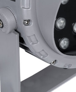 GloboStar® FLOOD-MENA 90648 Προβολέας Wall Washer με Αντιθαμβωτική Γρίλια για Φωτισμό Κτιρίων LED 36W 3060lm 30° DC 24V Αδιάβροχο IP65 Φ23 x Υ18cm Πολύχρωμο RGBW DMX512 – Ασημί – 3 Years Warranty