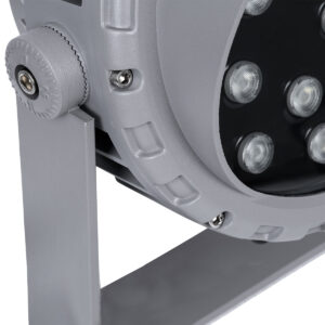 GloboStar® FLOOD-MENA 90648 Προβολέας Wall Washer με Αντιθαμβωτική Γρίλια για Φωτισμό Κτιρίων LED 36W 3060lm 30° DC 24V Αδιάβροχο IP65 Φ23 x Υ18cm Πολύχρωμο RGBW DMX512 – Ασημί – 3 Years Warranty