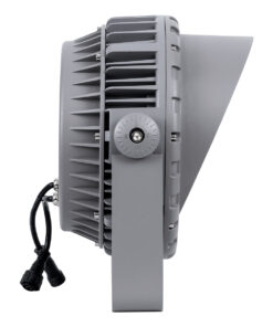 GloboStar® FLOOD-MENA 90649 Προβολέας Wall Washer με Αντιθαμβωτική Γρίλια για Φωτισμό Κτιρίων LED 48W 4080lm 30° DC 24V Αδιάβροχο IP65 Φ25 x Υ18cm Πολύχρωμο RGBW DMX512 – Ασημί – 3 Years Warranty