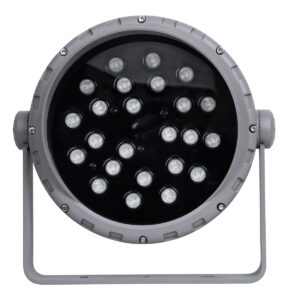 GloboStar® FLOOD-MENA 90649 Προβολέας Wall Washer με Αντιθαμβωτική Γρίλια για Φωτισμό Κτιρίων LED 48W 4080lm 30° DC 24V Αδιάβροχο IP65 Φ25 x Υ18cm Πολύχρωμο RGBW DMX512 – Ασημί – 3 Years Warranty