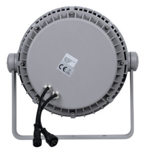 GloboStar® FLOOD-MENA 90649 Προβολέας Wall Washer με Αντιθαμβωτική Γρίλια για Φωτισμό Κτιρίων LED 48W 4080lm 30° DC 24V Αδιάβροχο IP65 Φ25 x Υ18cm Πολύχρωμο RGBW DMX512 – Ασημί – 3 Years Warranty