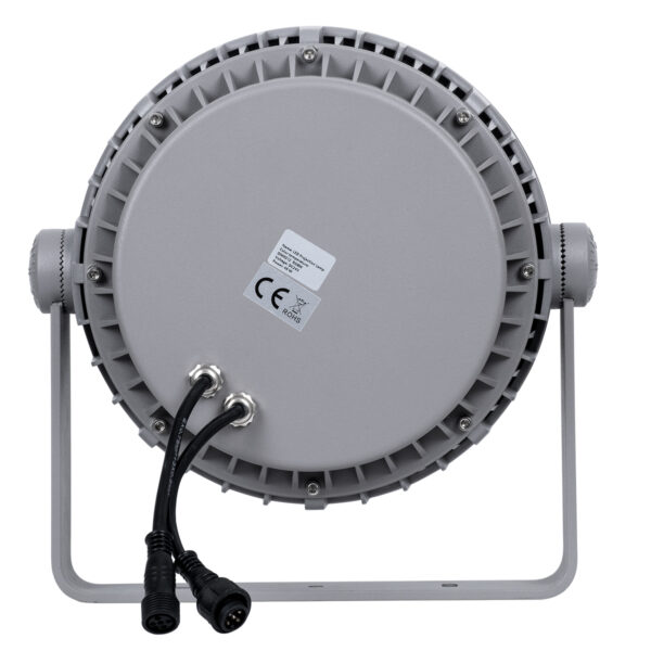 GloboStar® FLOOD-MENA 90649 Προβολέας Wall Washer με Αντιθαμβωτική Γρίλια για Φωτισμό Κτιρίων LED 48W 4080lm 30° DC 24V Αδιάβροχο IP65 Φ25 x Υ18cm Πολύχρωμο RGBW DMX512 – Ασημί – 3 Years Warranty