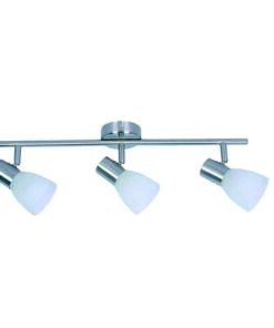 InLight Επιτοίχιο σποτ από μέταλλο σε νίκελ ματ απόχρωση 3XE14 D:60cm (9065-3Φ-Νίκελ Ματ)