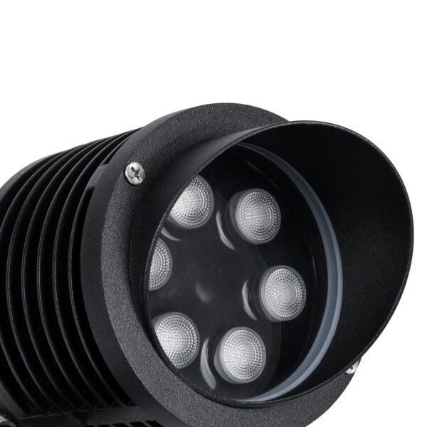 GloboStar® TREELIGHT-LINA 90653 Σποτ Φωτισμού Ειδικό για Φυτά – Δέντρα με Βάση Κήπου / Καρφωτό LED 6W 720lm 30° DC 24V Αδιάβροχο IP65 Μ10.5 x Π18 x Υ40cm Ψυχρό Λευκό 6000K – Γκρι Ανθρακί – 3 Years Warranty