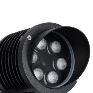 GloboStar® TREELIGHT-LINA 90657 Σποτ Φωτισμού Ειδικό για Φυτά – Δέντρα με Βάση Κήπου / Καρφωτό LED 6W 630lm 30° DC 24V Αδιάβροχο IP65 Μ10.5 x Π18 x Υ40cm Πολύχρωμο RGBW DMX512 – Γκρι Ανθρακί – 3 Years Warranty