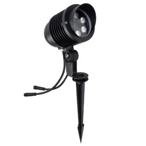 GloboStar® TREELIGHT-LINA 90657 Σποτ Φωτισμού Ειδικό για Φυτά – Δέντρα με Βάση Κήπου / Καρφωτό LED 6W 630lm 30° DC 24V Αδιάβροχο IP65 Μ10.5 x Π18 x Υ40cm Πολύχρωμο RGBW DMX512 – Γκρι Ανθρακί – 3 Years Warranty