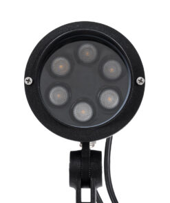 GloboStar® TREELIGHT-LINA 90657 Σποτ Φωτισμού Ειδικό για Φυτά – Δέντρα με Βάση Κήπου / Καρφωτό LED 6W 630lm 30° DC 24V Αδιάβροχο IP65 Μ10.5 x Π18 x Υ40cm Πολύχρωμο RGBW DMX512 – Γκρι Ανθρακί – 3 Years Warranty