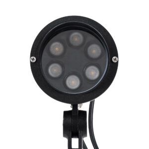 GloboStar® TREELIGHT-LINA 90657 Σποτ Φωτισμού Ειδικό για Φυτά – Δέντρα με Βάση Κήπου / Καρφωτό LED 6W 630lm 30° DC 24V Αδιάβροχο IP65 Μ10.5 x Π18 x Υ40cm Πολύχρωμο RGBW DMX512 – Γκρι Ανθρακί – 3 Years Warranty