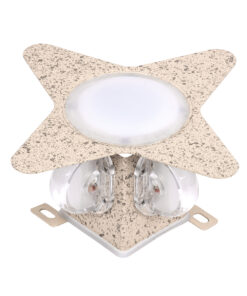 GloboStar® WALLLIGHT-CINA 90658 Φωτιστικό Τοίχου – Απλίκα LED 10W 1100lm 10° AC 220-240V Αδιάβροχο IP65 Μ18.5 x Π18.5 x Υ8.5cm Θερμό Λευκό 3000K – Μπεζ της Άμμου