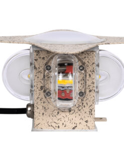 GloboStar® WALLLIGHT-CINA 90658 Φωτιστικό Τοίχου – Απλίκα LED 10W 1100lm 10° AC 220-240V Αδιάβροχο IP65 Μ18.5 x Π18.5 x Υ8.5cm Θερμό Λευκό 3000K – Μπεζ της Άμμου