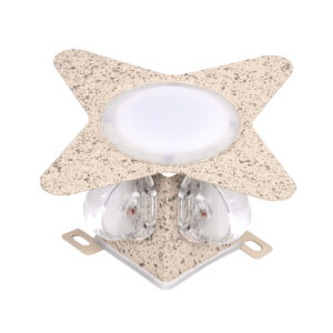 GloboStar® WALLLIGHT-CINA 90659 Φωτιστικό Τοίχου – Απλίκα LED 10W 1000lm 10° AC 220-240V Αδιάβροχο IP65 Μ18.5 x Π18.5 x Υ8.5cm με Αυτόματα Προγράμματα Εναλλαγής Χρωμάτων Πολύχρωμο RGB – Μπεζ της Άμμου