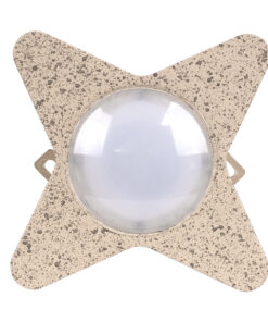 GloboStar® WALLLIGHT-CINA 90659 Φωτιστικό Τοίχου – Απλίκα LED 10W 1000lm 10° AC 220-240V Αδιάβροχο IP65 Μ18.5 x Π18.5 x Υ8.5cm με Αυτόματα Προγράμματα Εναλλαγής Χρωμάτων Πολύχρωμο RGB – Μπεζ της Άμμου