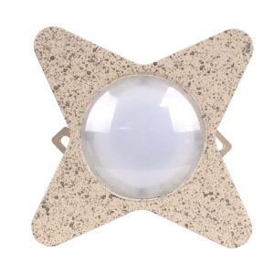 GloboStar® WALLLIGHT-CINA 90659 Φωτιστικό Τοίχου – Απλίκα LED 10W 1000lm 10° AC 220-240V Αδιάβροχο IP65 Μ18.5 x Π18.5 x Υ8.5cm με Αυτόματα Προγράμματα Εναλλαγής Χρωμάτων Πολύχρωμο RGB – Μπεζ της Άμμου