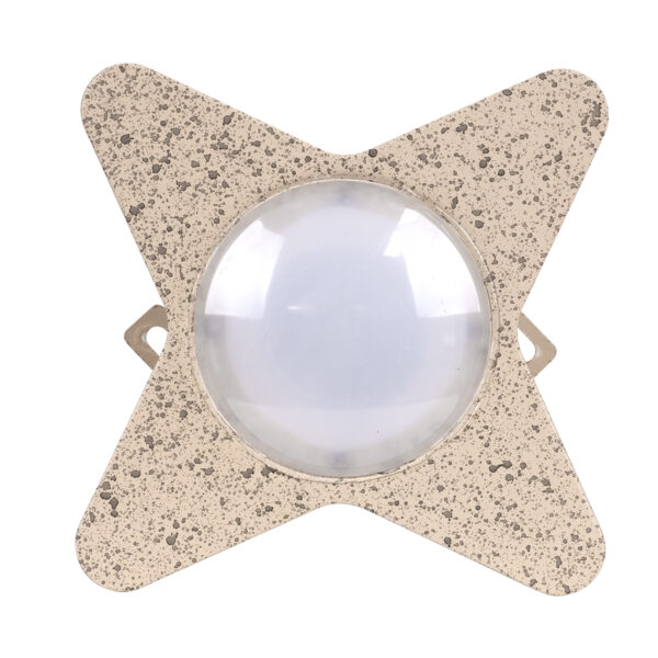 GloboStar® WALLLIGHT-CINA 90659 Φωτιστικό Τοίχου – Απλίκα LED 10W 1000lm 10° AC 220-240V Αδιάβροχο IP65 Μ18.5 x Π18.5 x Υ8.5cm με Αυτόματα Προγράμματα Εναλλαγής Χρωμάτων Πολύχρωμο RGB – Μπεζ της Άμμου