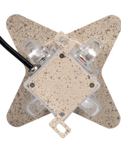 GloboStar® WALLLIGHT-CINA 90659 Φωτιστικό Τοίχου – Απλίκα LED 10W 1000lm 10° AC 220-240V Αδιάβροχο IP65 Μ18.5 x Π18.5 x Υ8.5cm με Αυτόματα Προγράμματα Εναλλαγής Χρωμάτων Πολύχρωμο RGB – Μπεζ της Άμμου