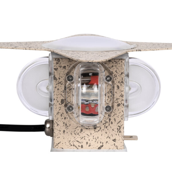 GloboStar® WALLLIGHT-CINA 90659 Φωτιστικό Τοίχου – Απλίκα LED 10W 1000lm 10° AC 220-240V Αδιάβροχο IP65 Μ18.5 x Π18.5 x Υ8.5cm με Αυτόματα Προγράμματα Εναλλαγής Χρωμάτων Πολύχρωμο RGB – Μπεζ της Άμμου