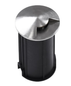 GloboStar® UNDERGROUND-RENA 90660 Χωνευτό Φωτιστικό Σποτ Δαπέδου One Sided LED 1W 110lm 30° DC 24V Αδιάβροχο IP68 Φ5 x Υ9cm Θερμό Λευκό 3000K – Ανοξείδωτο Ατσάλι – 3 Χρόνια Εγγύηση