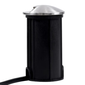 GloboStar® UNDERGROUND-RENA 90660 Χωνευτό Φωτιστικό Σποτ Δαπέδου One Sided LED 1W 110lm 30° DC 24V Αδιάβροχο IP68 Φ5 x Υ9cm Θερμό Λευκό 3000K – Ανοξείδωτο Ατσάλι – 3 Χρόνια Εγγύηση