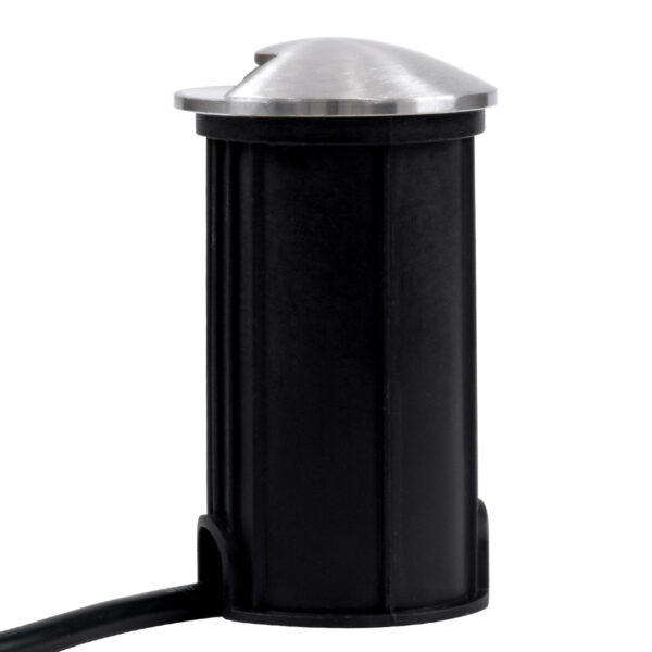 GloboStar® UNDERGROUND-RENA 90660 Χωνευτό Φωτιστικό Σποτ Δαπέδου One Sided LED 1W 110lm 30° DC 24V Αδιάβροχο IP68 Φ5 x Υ9cm Θερμό Λευκό 3000K – Ανοξείδωτο Ατσάλι – 3 Χρόνια Εγγύηση