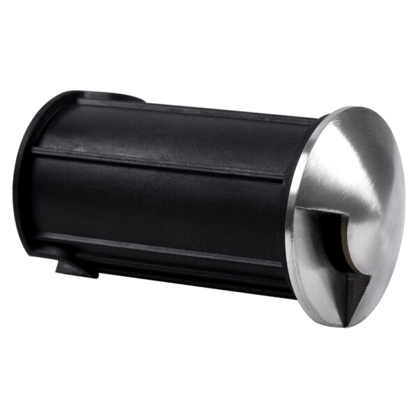 GloboStar® UNDERGROUND-RENA 90660 Χωνευτό Φωτιστικό Σποτ Δαπέδου One Sided LED 1W 110lm 30° DC 24V Αδιάβροχο IP68 Φ5 x Υ9cm Θερμό Λευκό 3000K – Ανοξείδωτο Ατσάλι – 3 Χρόνια Εγγύηση