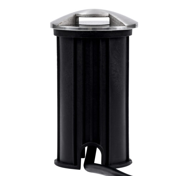 GloboStar® UNDERGROUND-RENA 90662 Χωνευτό Φωτιστικό Σποτ Δαπέδου Two Sided LED 1W 110lm 30° DC 24V Αδιάβροχο IP68 Φ5 x Υ9cm Θερμό Λευκό 3000K – Ανοξείδωτο Ατσάλι – 3 Χρόνια Εγγύηση