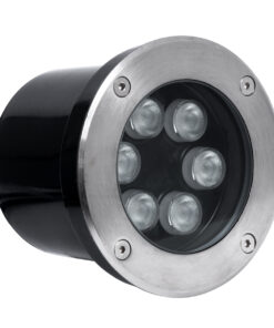 GloboStar® UNDERGROUND-TINA 90666 Χωνευτό Φωτιστικό Σποτ Δαπέδου LED 9W 945lm 30° DC 24V Αδιάβροχο IP65 Φ12 x Υ9cm Πολύχρωμο RGBW DMX512 – Ανοξείδωτο Ατσάλι – 3 Years Warranty