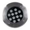 GloboStar® UNDERGROUND-TINA 90668 Χωνευτό Φωτιστικό Σποτ Δαπέδου LED 12W 1380lm 30° DC 24V Αδιάβροχο IP65 Φ16 x Υ9cm Φυσικό Λευκό 4500K – Ανοξείδωτο Ατσάλι – 3 Years Warranty