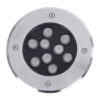 GloboStar® UNDERGROUND-TINA 90669 Χωνευτό Φωτιστικό Σποτ Δαπέδου LED 12W 1260lm 30° DC 24V Αδιάβροχο IP65 Φ16 x Υ9cm Πολύχρωμο RGBW DMX512 – Ανοξείδωτο Ατσάλι – 3 Years Warranty