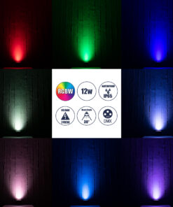 GloboStar® UNDERGROUND-TINA 90669 Χωνευτό Φωτιστικό Σποτ Δαπέδου LED 12W 1260lm 30° DC 24V Αδιάβροχο IP65 Φ16 x Υ9cm Πολύχρωμο RGBW DMX512 – Ανοξείδωτο Ατσάλι – 3 Years Warranty