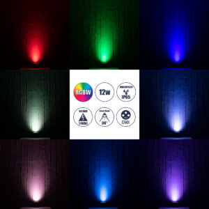 GloboStar® UNDERGROUND-TINA 90669 Χωνευτό Φωτιστικό Σποτ Δαπέδου LED 12W 1260lm 30° DC 24V Αδιάβροχο IP65 Φ16 x Υ9cm Πολύχρωμο RGBW DMX512 – Ανοξείδωτο Ατσάλι – 3 Years Warranty