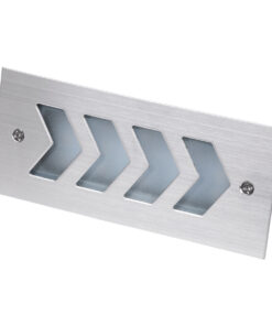 GloboStar® WALLLIGHT-ARINA 90672 Χωνευτό Φωτιστικό Τοίχου LED 6W 720lm 120° DC 24V Αδιάβροχο IP67 Μ17 x Π7 x Υ5.5cm Ψυχρό Λευκό 6000K – Ανοξείδωτο Ατσάλι – 3 Years Warranty