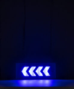 GloboStar® WALLLIGHT-ARINA 90673 Χωνευτό Φωτιστικό Τοίχου LED 6W 600lm 120° DC 24V Αδιάβροχο IP67 Μ17 x Π7 x Υ5.5cm Μπλε – Ανοξείδωτο Ατσάλι – 3 Years Warranty