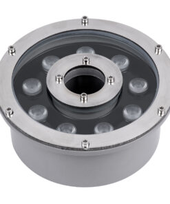 GloboStar® UNDERWATER-FINA 90674 Υποβρύχιο Φωτιστικό Σποτ Ειδικό για Σιντριβάνια LED 9W 990lm 30° DC 24V Αδιάβροχο IP68 Φ16 x Υ8cm Θερμό Λευκό 3000K – Ανοξείδωτο Ατσάλι – 3 Years Warranty