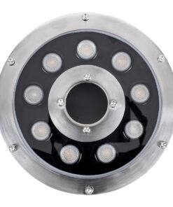 GloboStar® UNDERWATER-FINA 90674 Υποβρύχιο Φωτιστικό Σποτ Ειδικό για Σιντριβάνια LED 9W 990lm 30° DC 24V Αδιάβροχο IP68 Φ16 x Υ8cm Θερμό Λευκό 3000K – Ανοξείδωτο Ατσάλι – 3 Years Warranty