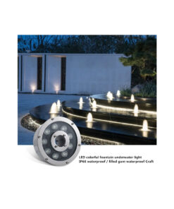 GloboStar® UNDERWATER-FINA 90674 Υποβρύχιο Φωτιστικό Σποτ Ειδικό για Σιντριβάνια LED 9W 990lm 30° DC 24V Αδιάβροχο IP68 Φ16 x Υ8cm Θερμό Λευκό 3000K – Ανοξείδωτο Ατσάλι – 3 Years Warranty