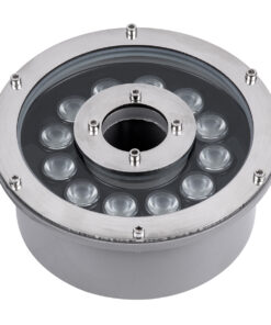 GloboStar® UNDERWATER-FINA 90675 Υποβρύχιο Φωτιστικό Σποτ Ειδικό για Σιντριβάνια LED 9W 945lm 30° DC 24V Αδιάβροχο IP68 Φ16 x Υ8cm Πολύχρωμο RGBW DMX512 – Ανοξείδωτο Ατσάλι – 3 Χρόνια Εγγύηση