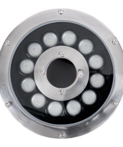 GloboStar® UNDERWATER-FINA 90675 Υποβρύχιο Φωτιστικό Σποτ Ειδικό για Σιντριβάνια LED 9W 945lm 30° DC 24V Αδιάβροχο IP68 Φ16 x Υ8cm Πολύχρωμο RGBW DMX512 – Ανοξείδωτο Ατσάλι – 3 Χρόνια Εγγύηση