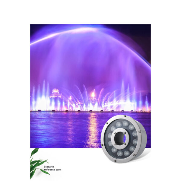 GloboStar® UNDERWATER-FINA 90675 Υποβρύχιο Φωτιστικό Σποτ Ειδικό για Σιντριβάνια LED 9W 945lm 30° DC 24V Αδιάβροχο IP68 Φ16 x Υ8cm Πολύχρωμο RGBW DMX512 – Ανοξείδωτο Ατσάλι – 3 Χρόνια Εγγύηση